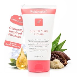 Rejuvaskin Crema Antiestrías Resolve 90ml - Tratamiento Intensivo para Estrías - Previene y Reduce Cicatrices de Embarazo y Peso