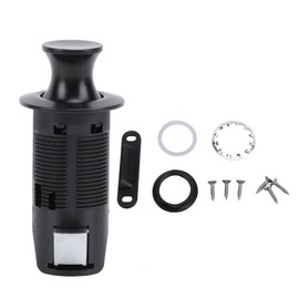 Keyless Cabinet Push Button Lock Snap Latch Cupboard Drawer Snap Latch Cabinet Door Latch for Motorhomes, Yachts, Motorhomes, Caravans (Black)