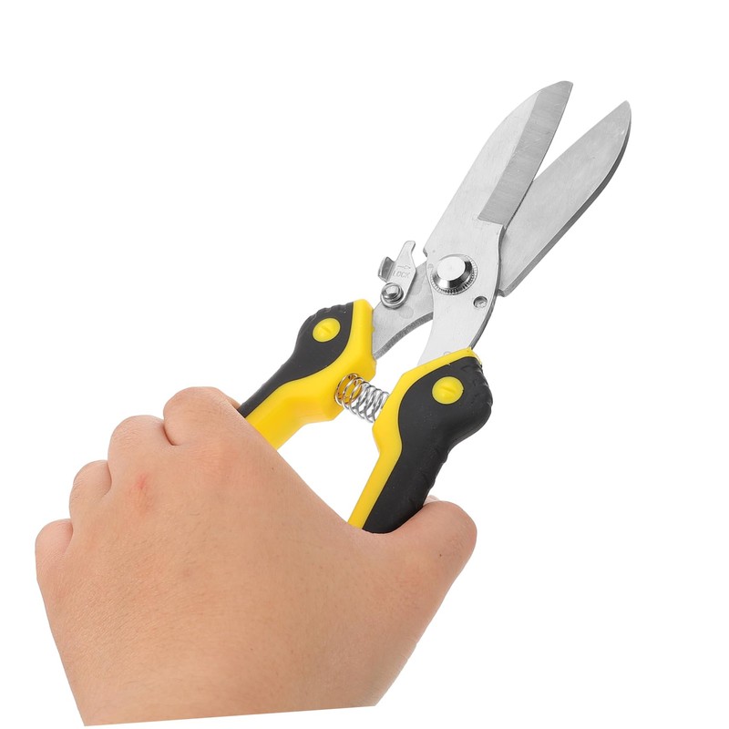 TEHAUX Heavy Duty Tin Snips Straight Head Metal Cutter with