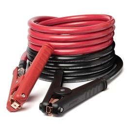 Spartan Power Heavy Duty Jumper Cables with Alligator Clips, 100% Pure Copper Wire, Positive & Negative Leads Battery Cable, Made in the USA - 2 AWG Gauge Cable, 15 ft