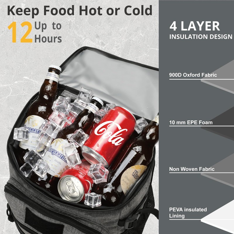 Tactical Backpack Cooler, 25L Cooler Backpack Insulated Leak-Proof, Heavy Duty
