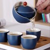 Scizorito Ceramic Portable Travel Tea Set, Chinese Kungfu Tea Set