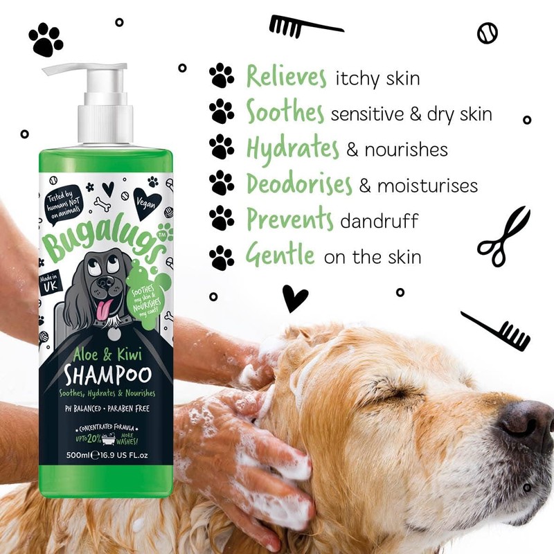 Bugalugs Aloe & Kiwi Dog Shampoo - Long Lasting Freshness
