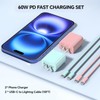 Riofxqin i Phone Fast Charger, 2Pack 60W 10FT Long USB