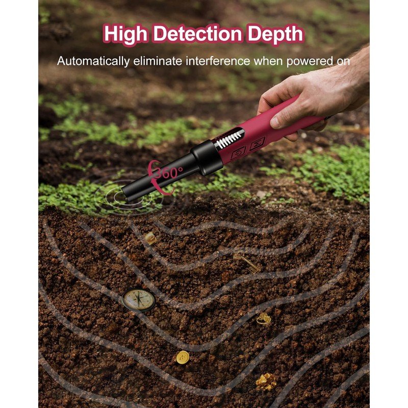 OKESAM Metal Detector Pinpointer for Adults, IP68 Fully Waterproof Metal