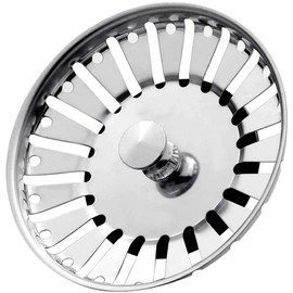 Stadux Stainless Steel Kitchen Sink Strainer Plug, Dual Function Basket Strainer and Plug | Sized for UK Sinks | Strainer waste Plug (Diameter:84mm)