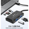 5 in 1 USB Hub with SD/TF Card Reader, USB