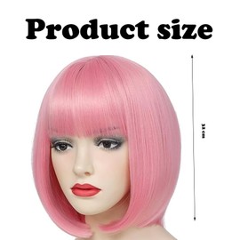 Pink Wig for Women - Pretty and Delicate, Suitable for Role Play and Party, Face Shape Modification, Clothes Matching