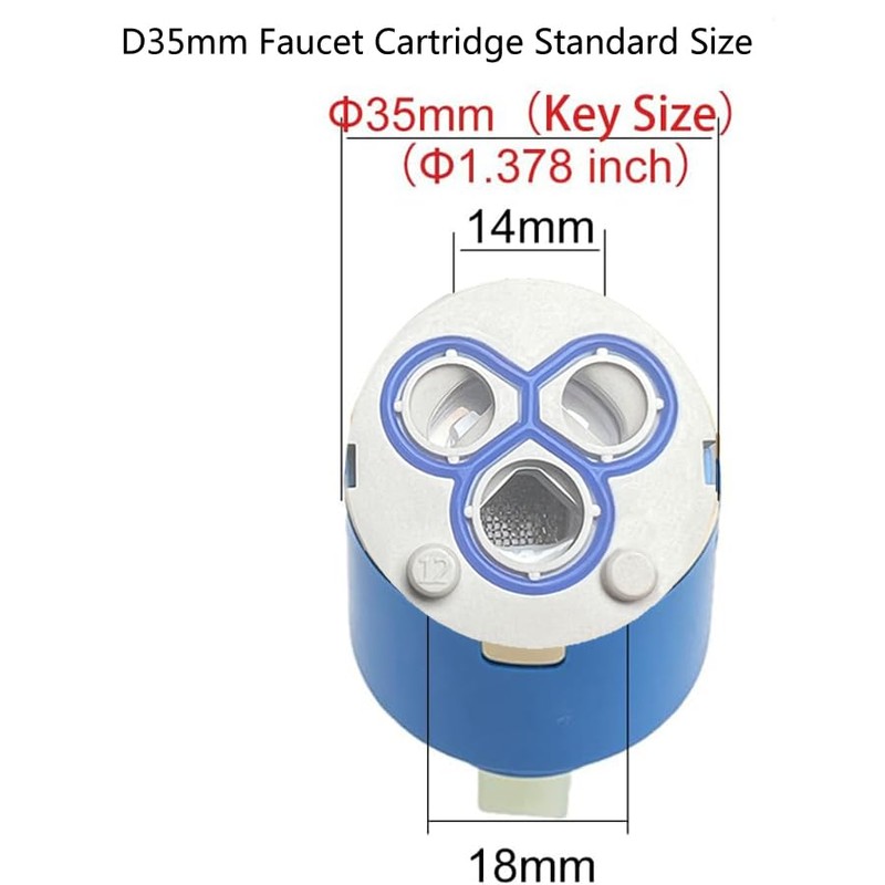 SEDAL Diameter 35mm Ceramic Faucet Cartridge Replacement for Single Handle