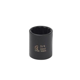 Sunex 324z 3/8" Drive 3/4" 12-Point SAE Standard Impact Socket