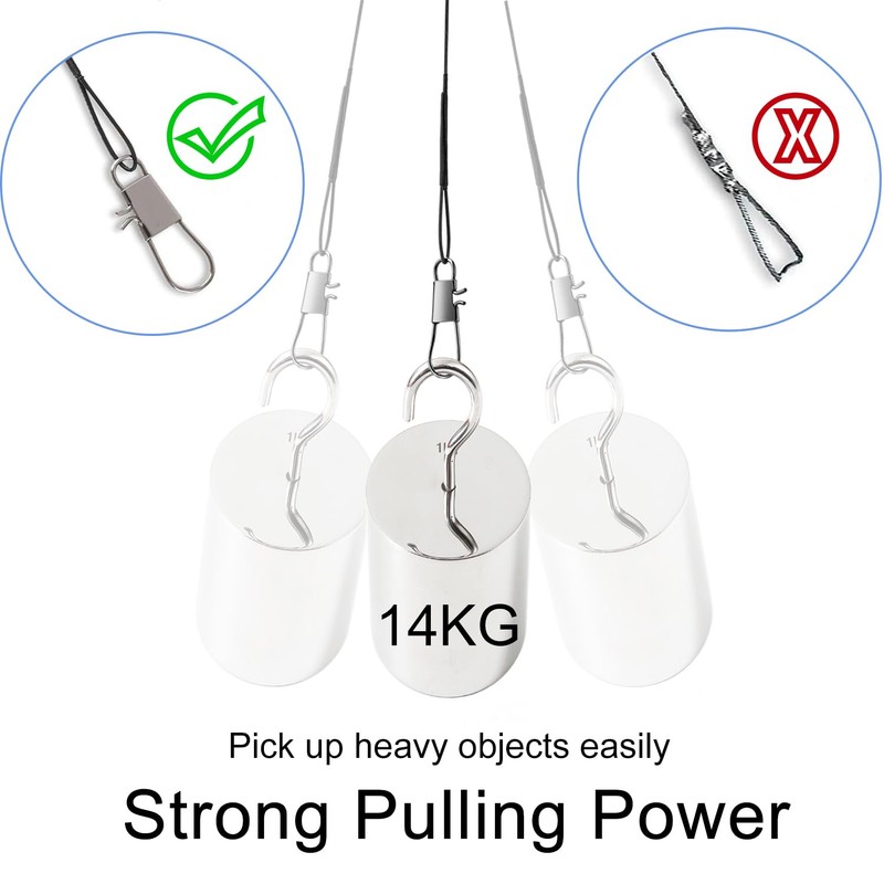 50 PCS Fishing Wire Leaders, 5 Size 10/15/20/25/30cm Fish Line