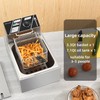 Electric Deep Fryer with Basket for Home Use, Countertop Commercial