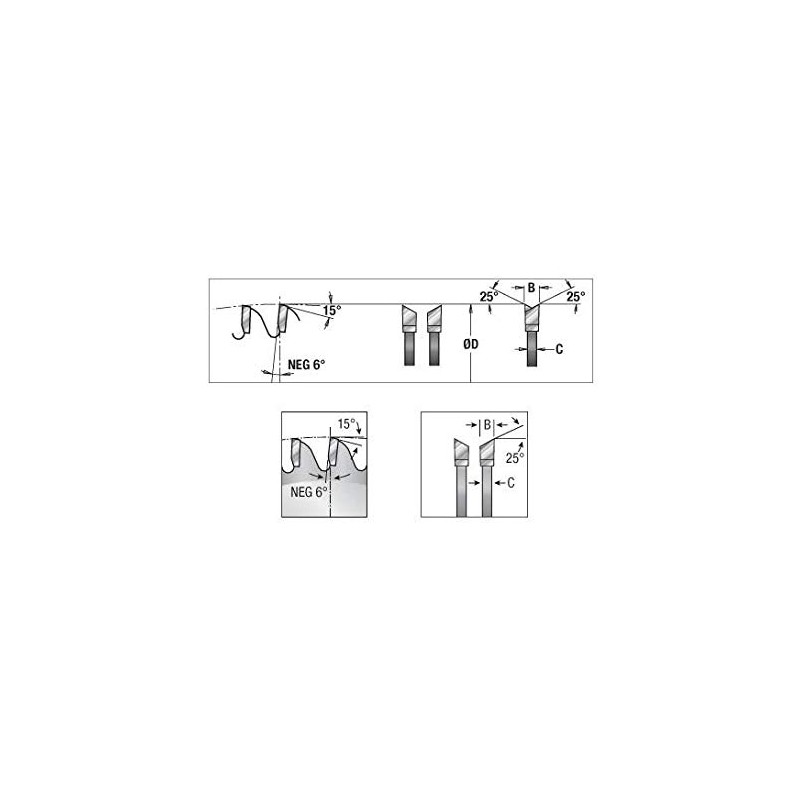 Amana Tool - MB12960 Carbide Tipped Double-Face Melamine 12" Dia