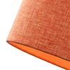 Contemporary and Sleek 12 Inch Rustic Orange Linen Fabric Drum