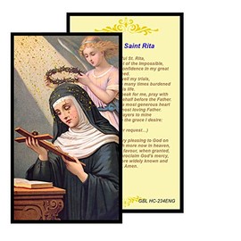 St Saint Rita Patron of Abused Women Prayer Card Blessed by His Holiness