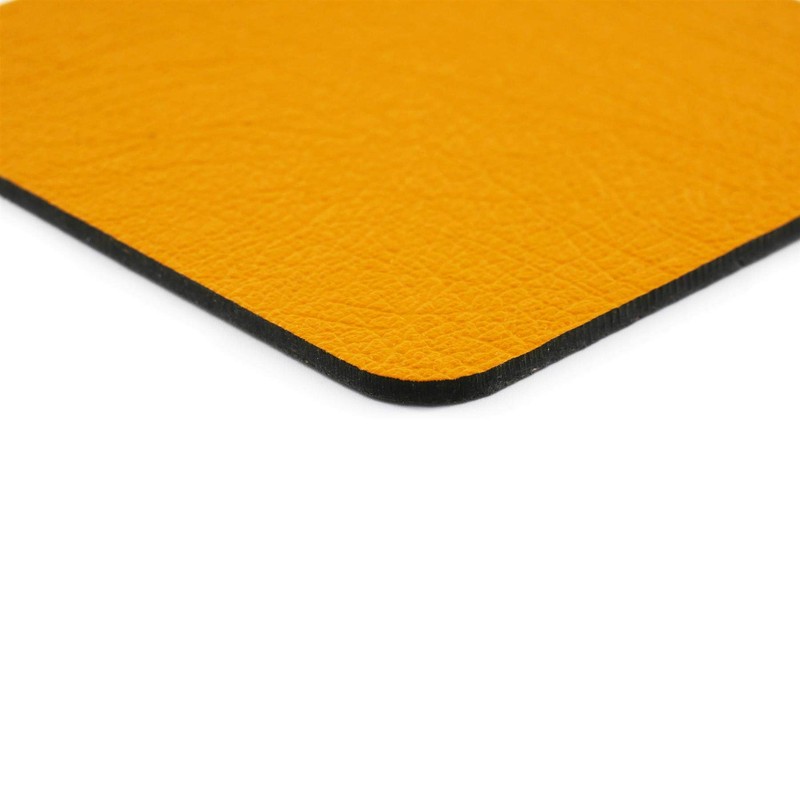 Coaster Set of 4 Mustard Yellow Coasters (10cm x 10cm).
