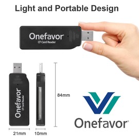 Onefavor CompactFlash Cards Reader, Compact Flash CF Memory Card USB Reader Reader/Writer (with 32MB CF Card)