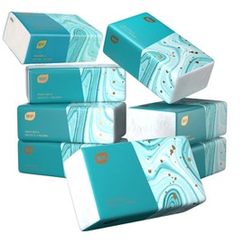 Pack of 8, Disposable Small Facial Tissue, Toilet Paper -Bag Cover, Not Box, Napkin, White Facial Paper Tissue, Material Native Wood Pulp Fiber NOT COTTON, 4-Ply, 280 Sheet per Pack