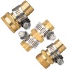 Brass Garden Hose Repair Mender Kit with Stainless Clamp (3/4")