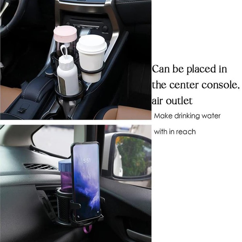 TOTMOX 3 in 1 Multifunction Car Cup Holder with Extension