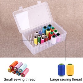 Sewing Thread Storage Box Empty Embroidery Thread Organiser Box for 42 Thread Reels Clear Plastic Yarn Reels Storage Box Embroidery Thread Storage Box for Storage Embroidery Thread Crafts Sewing