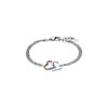 Lotus Steel Bracelet 2 Hearts Colourful Stones Silver No Gemstone,