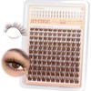 JIMIRE Brown Lash Clusters Wispy Lash Extensions Natural Eyelash Clusters