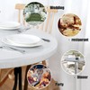 Srvauyea 90-110CM Round Table Cloth,Round Transparent Elastic, Edged Tablecloth, Waterproof