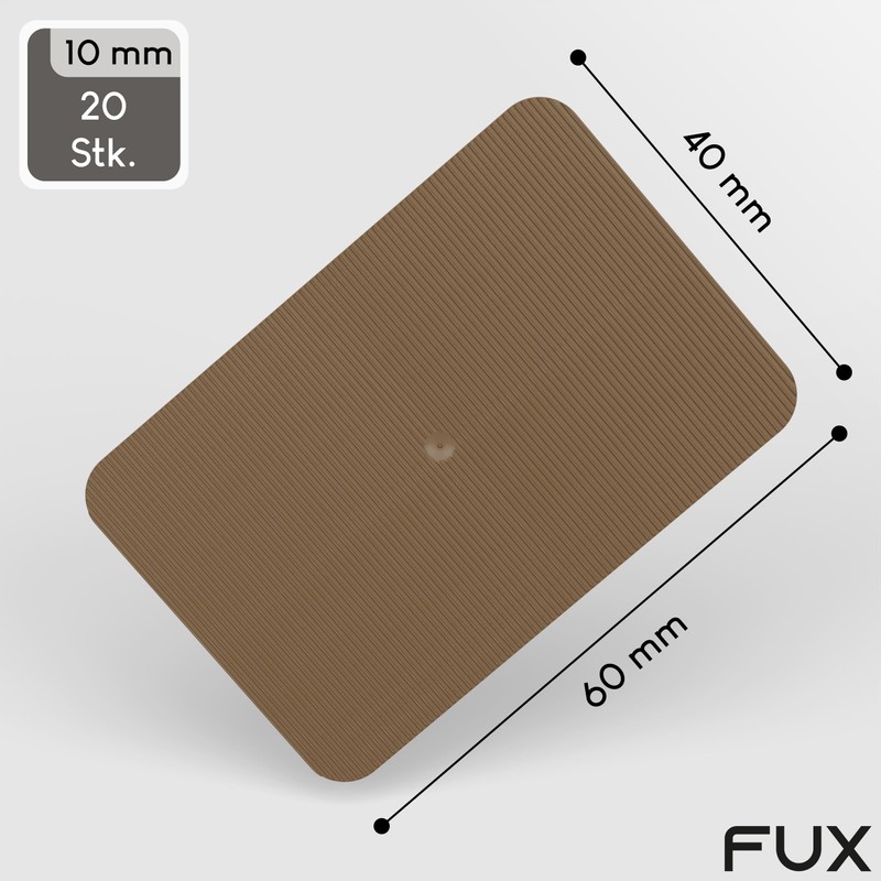 FUX Pack of 20 Plastic Spacers, 60 x 40 x