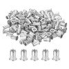 sourcing map 120Pcs Rivet Nuts Flat Head, 1/4 Aluminum Alloy