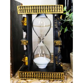 Egyptian King Pharaoh Tutankhamun And Queen Nefertiti Sandtimer Desktop Figurine