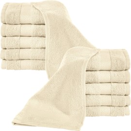 Erwin Müller Sindelfingen Flannel Pack of 12 Terry Cloth Boil-Proof Natural Size 30 x 30 cm