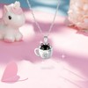 Lovely Black Cat Necklace for Girls,Girls Cup Cat Pendant Necklaces,For
