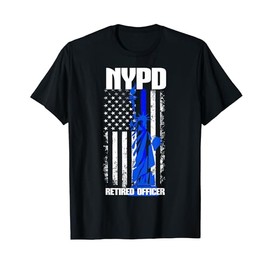NYPD New York Police Department Statue Of Liberty Retired T-Shirt