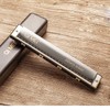 QIMEI Blues Harmonica 10/24 Hole Stainless Steel C Tone Airtight