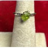 Natural Creations Sterling silver stackable ring size 9 Raw Peridot
