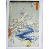 Hiroshige Art Postcard - Fukagawa Lumberyards Edo Period Ansei Era