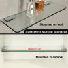 SAYAYO Floating Glass Shelves for Bathroom, Tempered Glass Shelf for