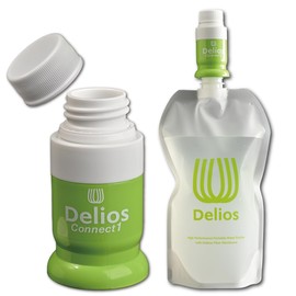Delios Connect 1 Portable Water Purifier, Disaster Prevention, Made in Japan, Can Be Used Many Times, 99.9999% Bacteria Removal Rate (Derios Connect 1 & Water Pack 1.2L)
