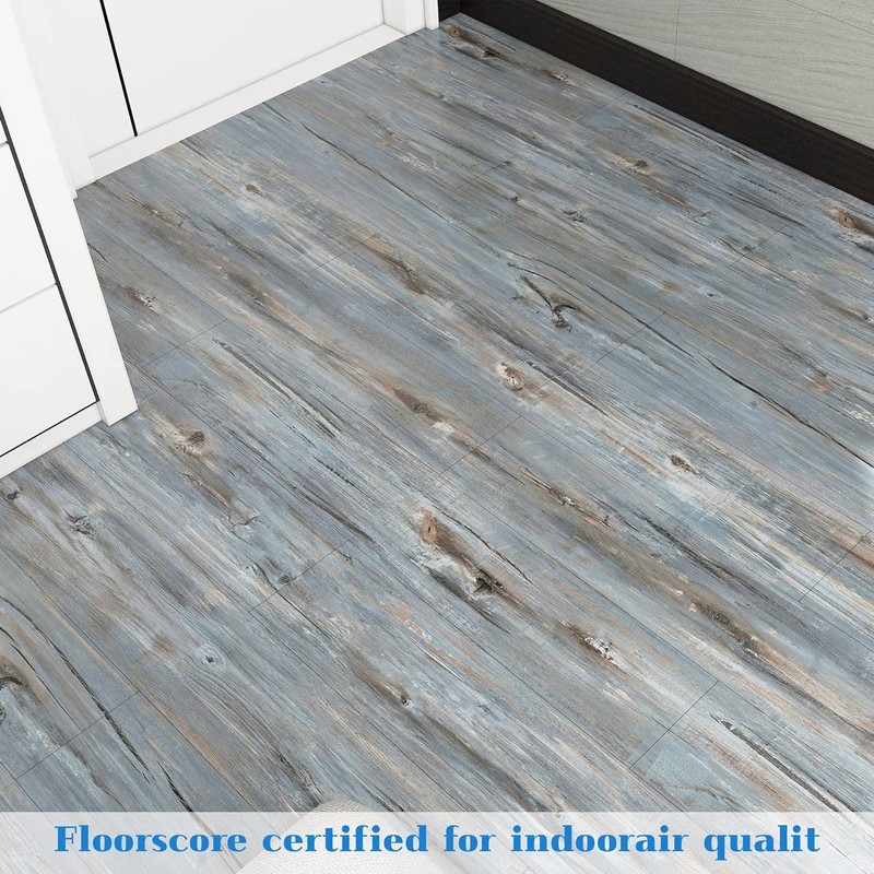 Lareko 54 Sq.Ft,Wood Peel and Stick Floor Tiles,36 Pack Grey