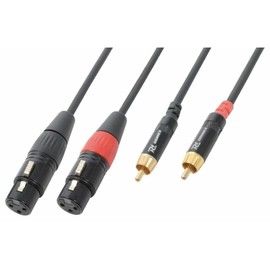 Power Dynamics PD Connex Cable 2x XLR Female to 2x RCA Male 6 m