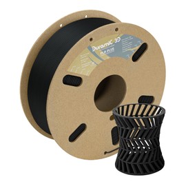 DURAMIC 3D PLA+ Filament 1.75mm 1Kg Black, PLA Plus Filament 1Kg Spool(2.2lbs) Tougher and Stronger, Dimensional Accuracy Probability +/- 0.02mm
