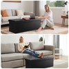 DUMOS 43 Inches Foldable Storage Ottoman Bench, Foot Rest Stool,
