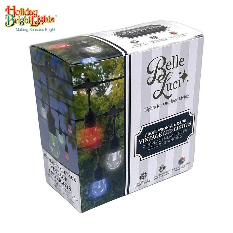 Holiday Bright Lights Belle Luci Replacement S14 Color-Changing LED Bulbs