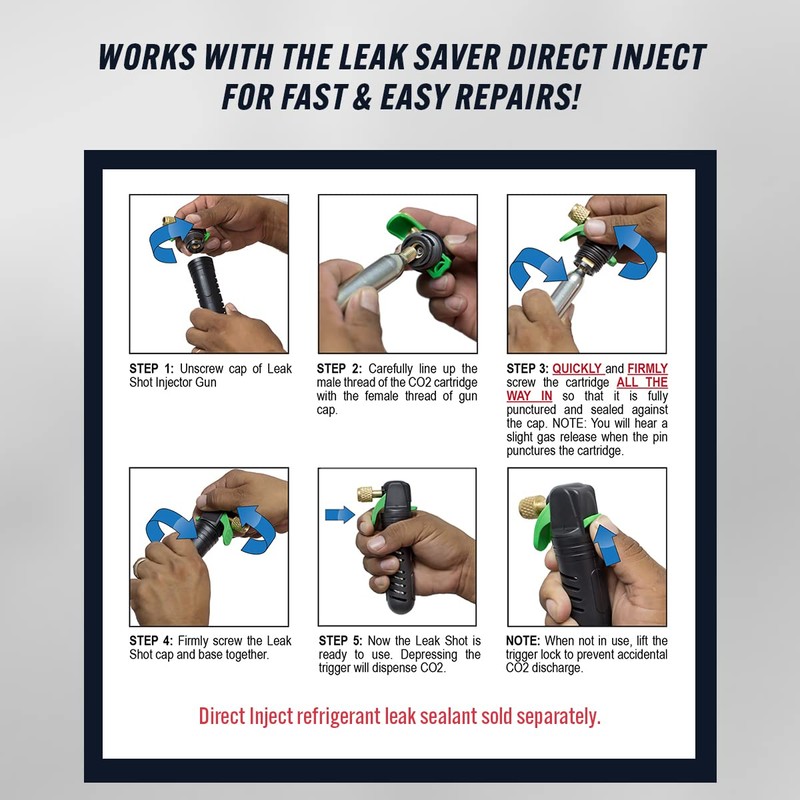Leak Saver - Leak Shot Refrigerant Grade CO2 Refill Cartridges