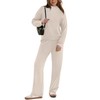 WIHOLL Travel Outfits for Women High Neck Basic Lounge Set