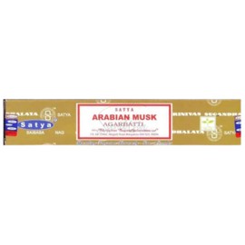 Satya Nag Champa Arabian Musk Incense Sticks | x1 pack | comes with SAMASIA bookmark | Incense can be used for Aromatherapy, Spa, Yoga, Weddings, Meditation, Healing, Positivity and Relaxation