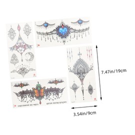 Baluue 4Pcs Fashionable Temporary Stickers for Women Unique Body Decals with Designs Easy Application for Covering Stretch Marks Art