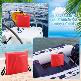 Colingmill Boat Flotation Throwable Foam Cushion Summer Flotation Device for Boating Foam Boat Seat Cushion Life Preserver for Safety Device Float Sailing Fishing Marine(Red)
