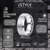 Jstyle Stainless Steel Rings for Men Women 8MM Wedding Band